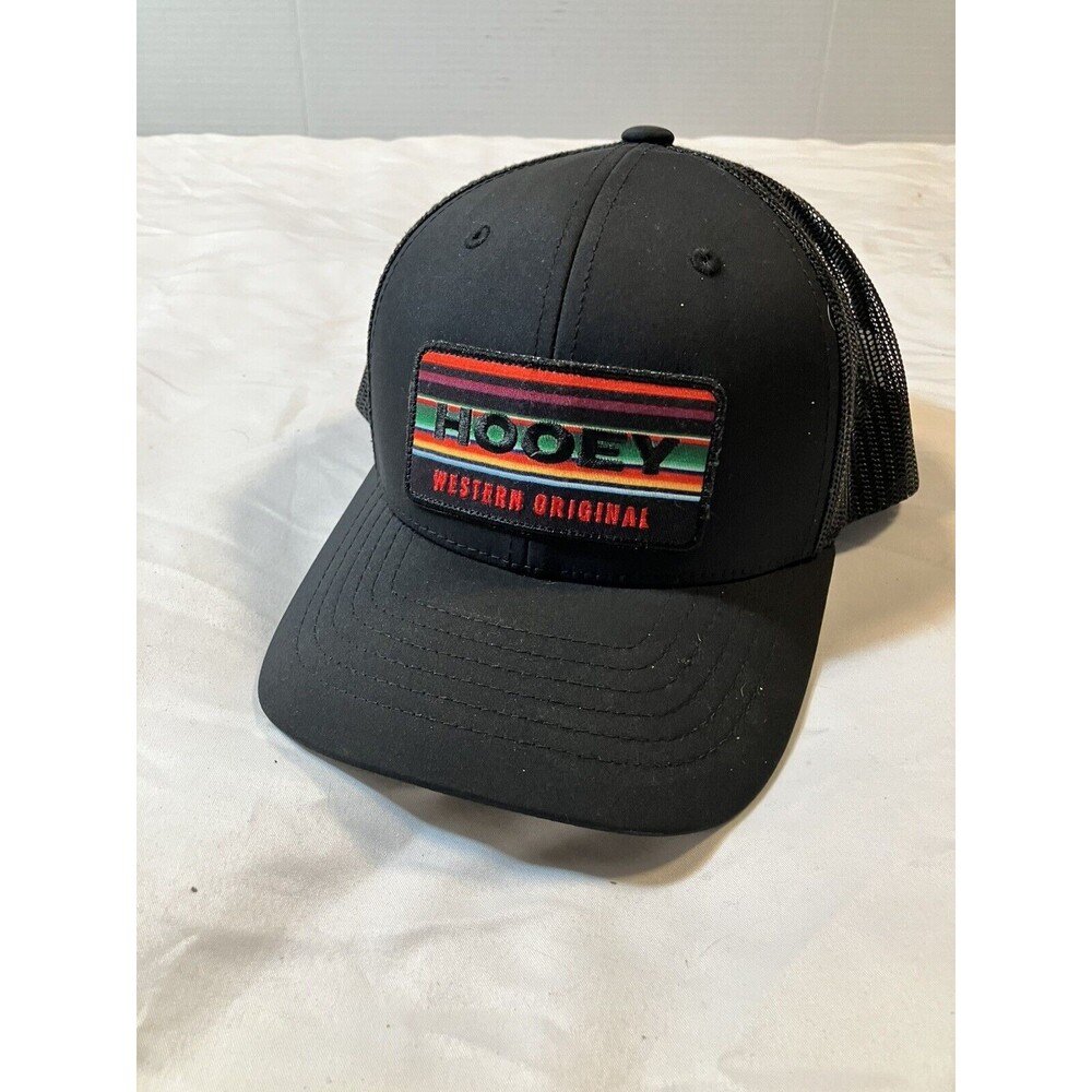 Youth Hooey Horizon Black Serape Patch Hat Baseball Cap Western Original Summer